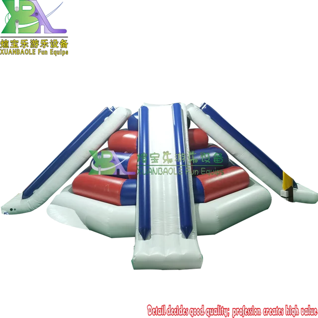 Airtight Water Sport Game Good Reputation Custom Color Inflatable Floating Water Climbing Slide 1