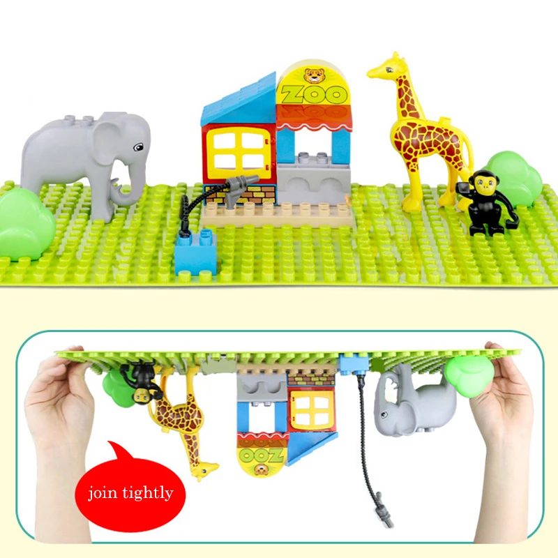 

Big Size Creative Wall Base Plate Building Block Compatible Duploed Marble Race Run Block Baseplate DIY Brick Toy For Children