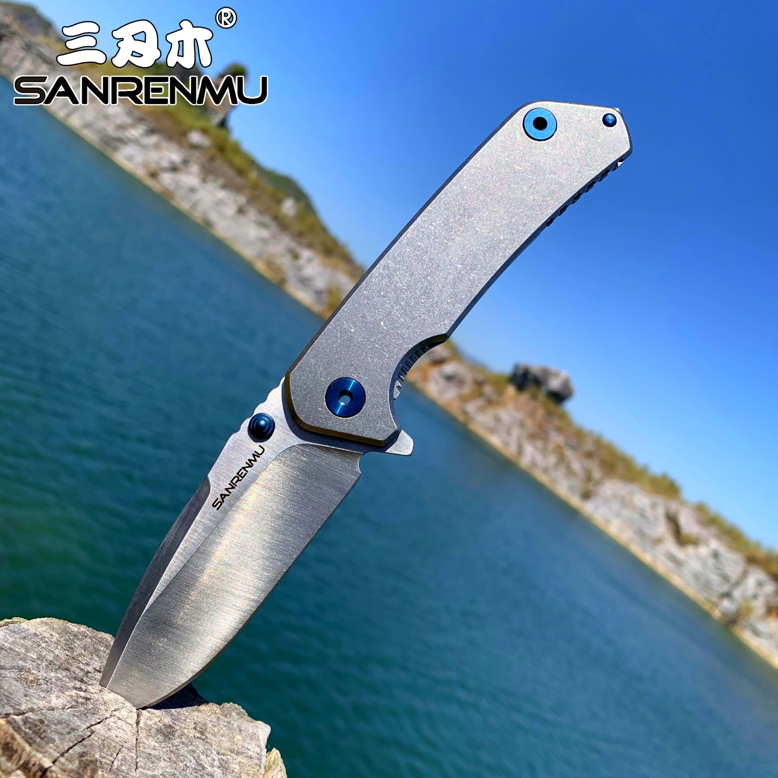 SANRENMU SRM Новинка 9008 г. Складная сумка мессенджер 12C27 Stahl Klinge Flipper Kugellager для кемпинга
