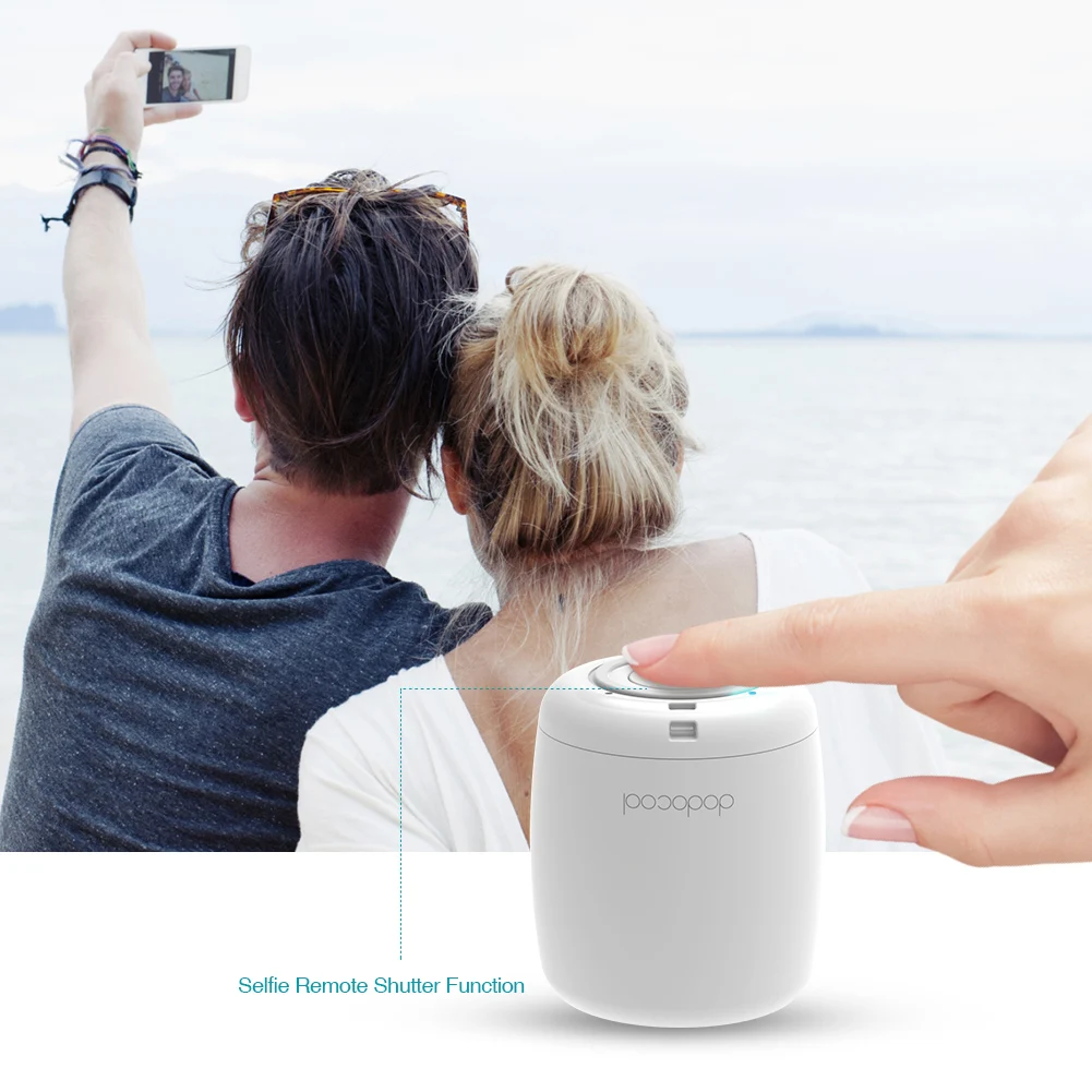 Dodocool Мини Bluetooth динамик с микрофоном портативный динамик беспроводной селфи пульт дистанционного управления затвором для iPhone X 8 Xiaomi PC