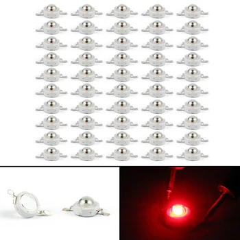 

Artudatech 50Pcs 3W LED Plant Growth Red Beads Lamp Diodes High Power Epistar Chip Light