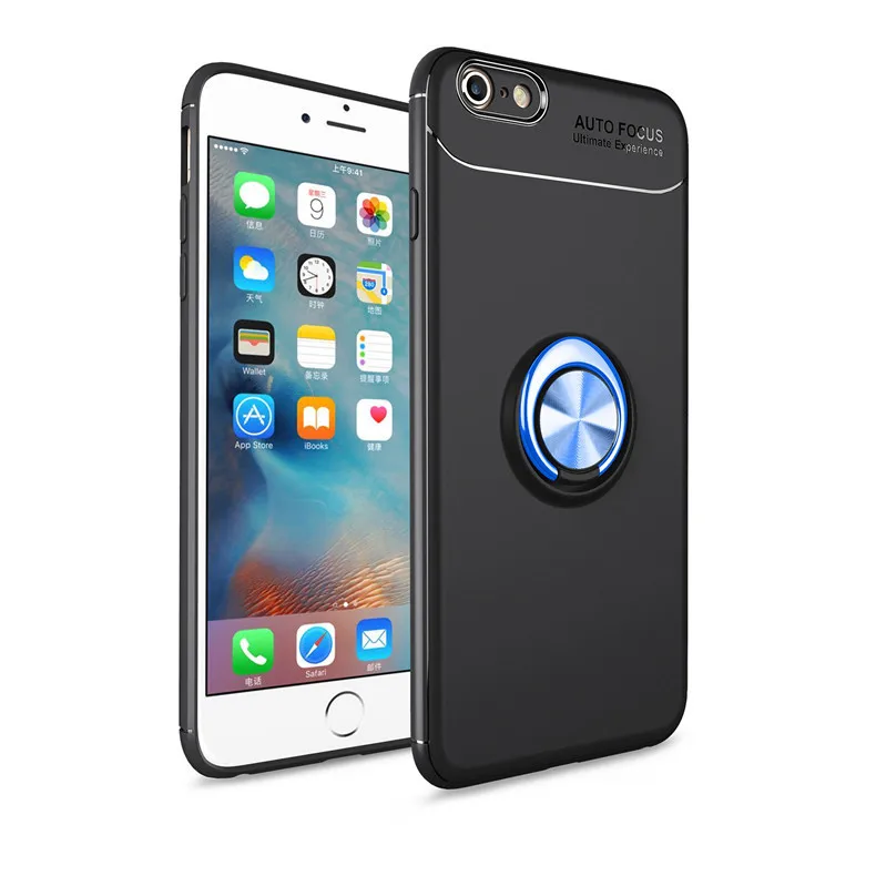 Для iphone 5, 5S, SE, 6, 6 S, 7, 8 чехол, модный, деловой, с кольцом на палец, магнитный держатель, чехол для телефона, для iphone 6, 6 S, 7, 8 Plus, чехол