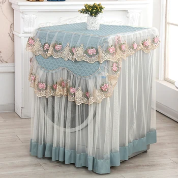 

Fabric Lace Lace Washing Machine Cover Durable And Soft Household Washing Machine Dust And Moisture Protection Cover