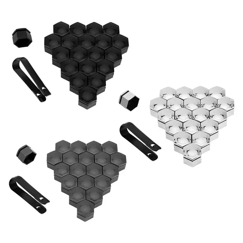 20 Stück Radmutterkappen Lila 19mm - Felgenabdeckung Anti Rost