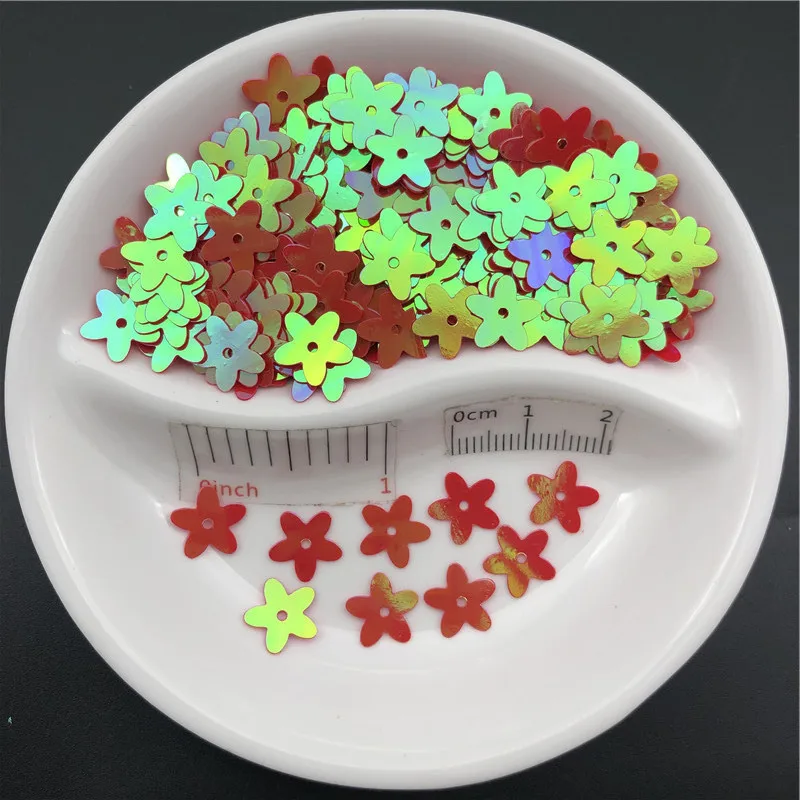 Flat Flower Centre Hole Loose Sequin Paillette Sewing Wedding Craft Women Kids DIY Garment Accessories 10mm