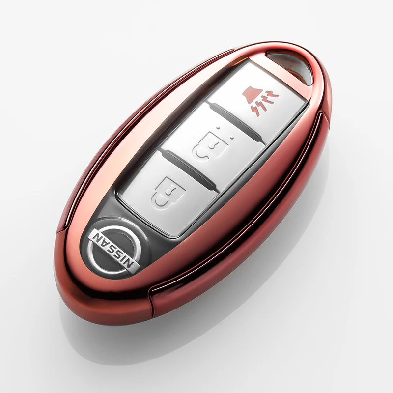 Чехол для ключей Nissan InfinitiCar, защитный чехол для ключей из хромированного ТПУ для автомобиля, чехол для пульта дистанционного управления, защитный чехол