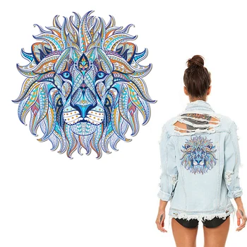 

Iron-on Transfer Clothes Patches Cool 3D Lion King Stickers for Tops T-shirt Household DIY Decoration Appliqued for Tote Curtain