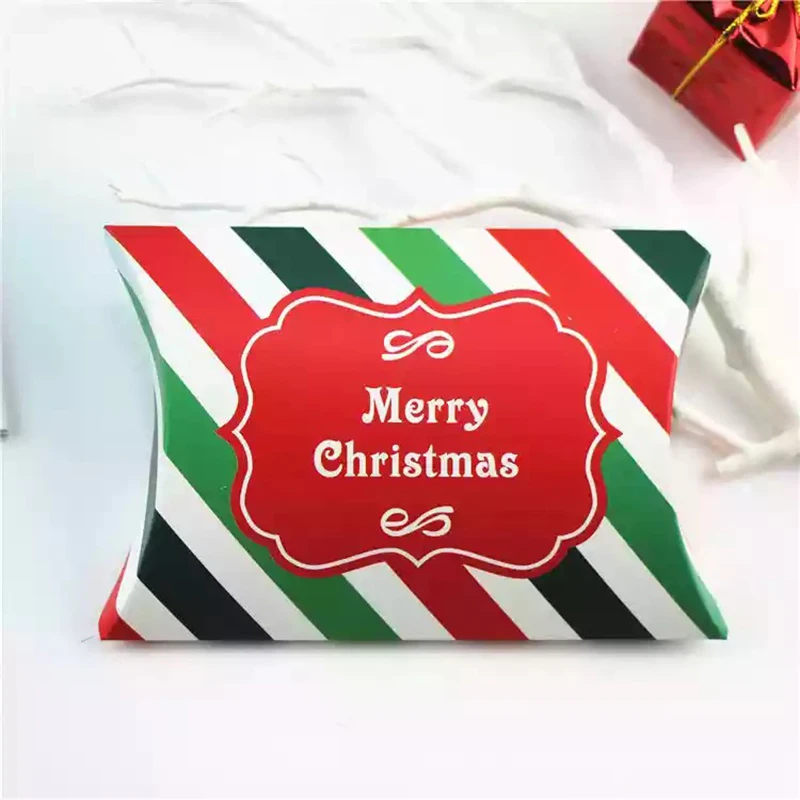 1 шт., Подарочная коробка Санта-Клауса для рождественских конфет, упаковочные бумажные пакеты для печенья для рождественской вечеринки, Подарочный декор для детей