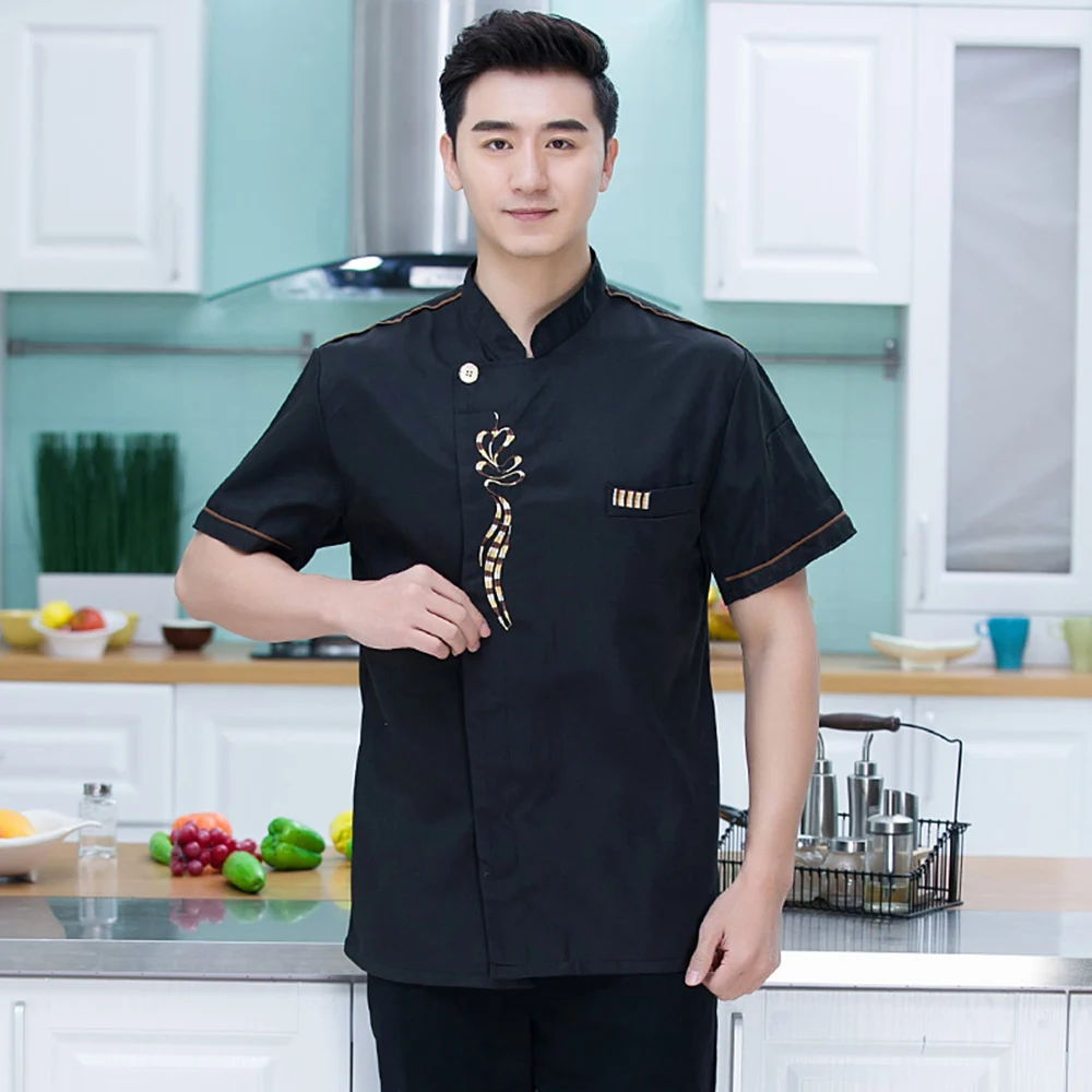Restaurant Kitchen Chef Uniform Breathable Double Breasted Shirt Chef Jacket+cap+apron works clothes for men Wholesale Unisex