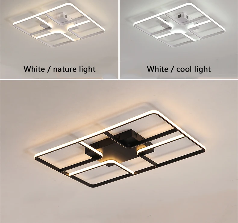 Chandelierrec AC85-265V алюминиевый потолочный светильник современные светодиодные потолочные лампы для гостиной спальни домашнее освещение потолочные светильники