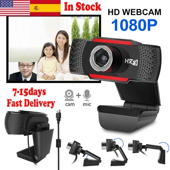 

Spain US Fast Ship 1080P HD Webcam Pro Sound- For Desktop Laptop PC Streaming Video Conference Online Teaching