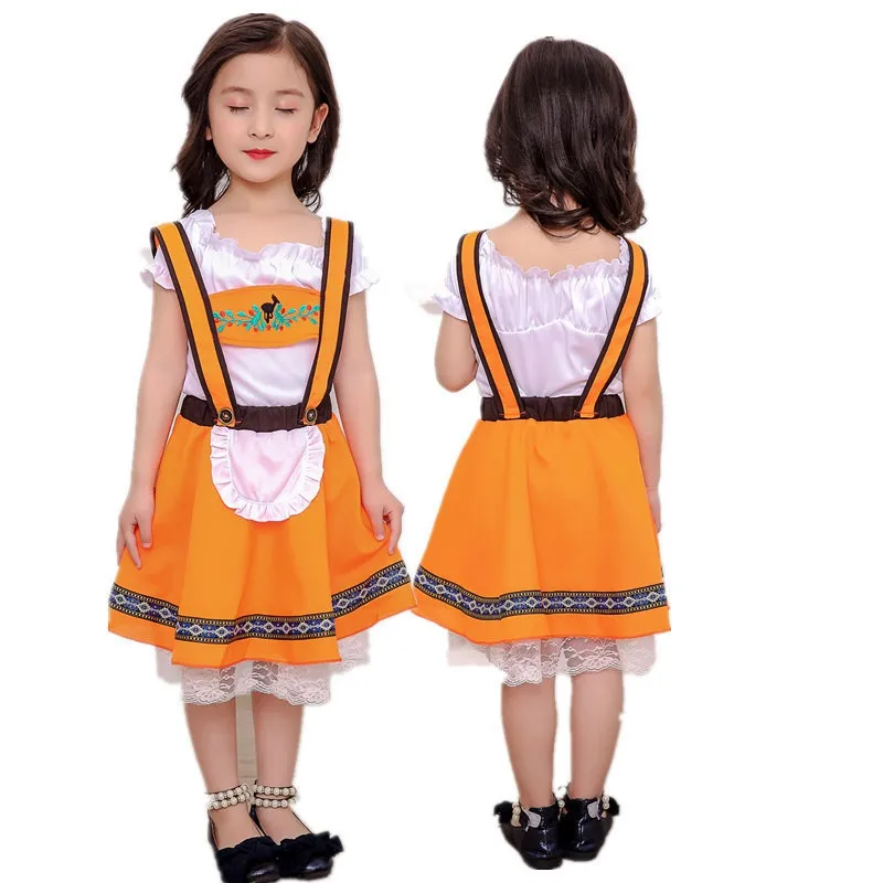 Девушка Пособия по немецкому языку пиво oktoberfest Костюм Dirndl Хайди детская Косплэй