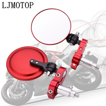 

Universal Motorcycle Mirrors 3 Inch Round Folding Bar End Side Mirror for Yamaha XSR 900 TDM 900 MT125 MT01 MT03 MT25 YBR 125