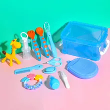 Для малышей и детей постарше для ухода за волосами, уход за волосами, уход за волосами, термометр для прочистки носа у новорождённых Зубная щётка инструменты безопасности для новорожденных Набор щеток для ухода за ребенком 12 шт./компл