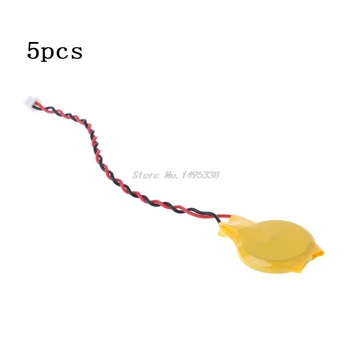 

5pcs CR2032 2032 Battery With Wire Disassemble Battery Wire 2 pin Laptop Motherboard BIOS CMOS Battery Drop Ship