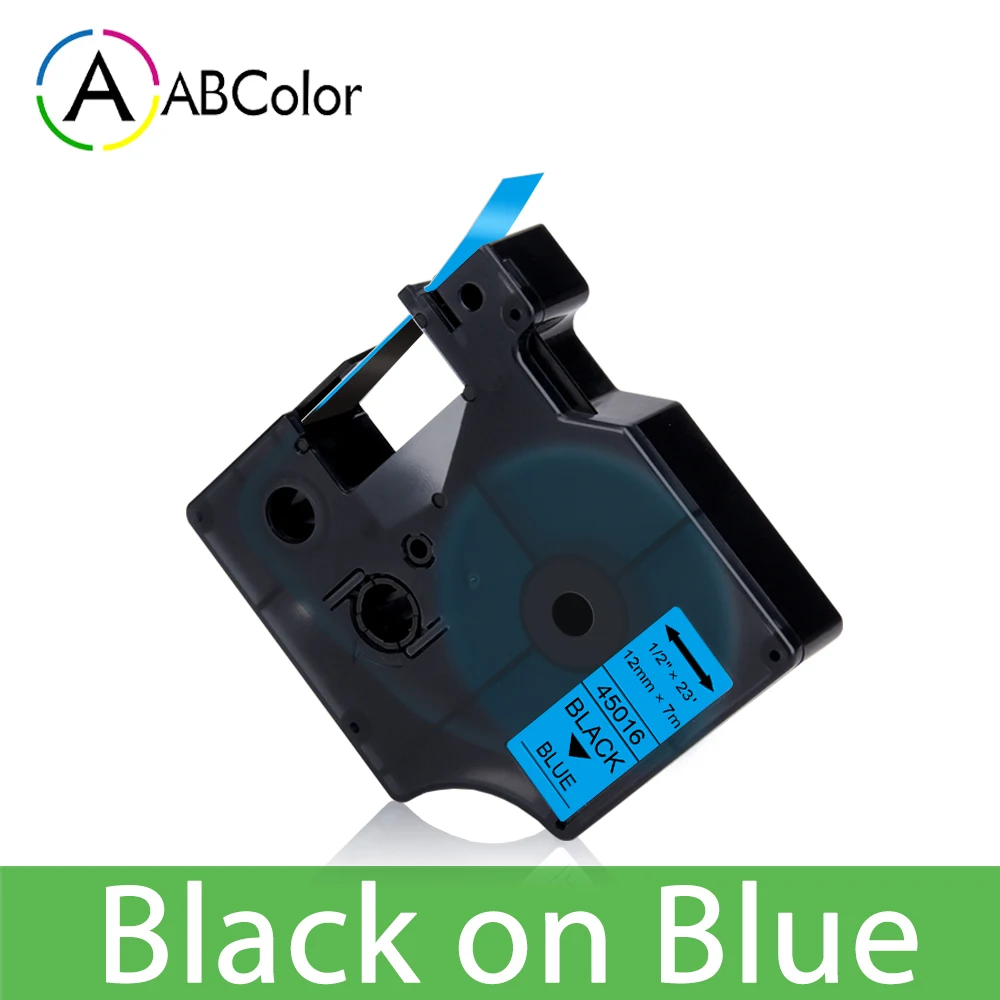 Premium Black on White Label Tape, 12mm,