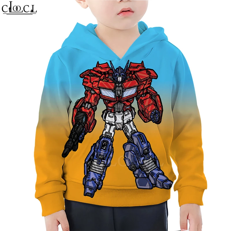 Hoodies 8 Мультфильм Autobots преобразования худи с роботом для мальчиков и девочек, 3D печати Hornet милый детский комбинезон с рисунком с капюшоном Свитшот «Юность», топы, пуловеры - Цвет: Hoodies 8