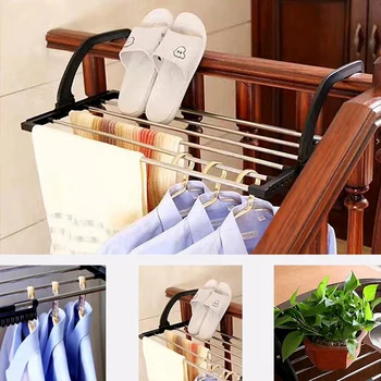 

Small Clothes Drying Rack with Clips for Drying Socks,Retractable Stainless Steel Folding Laundry Mini Towel Hanging Drying Rack
