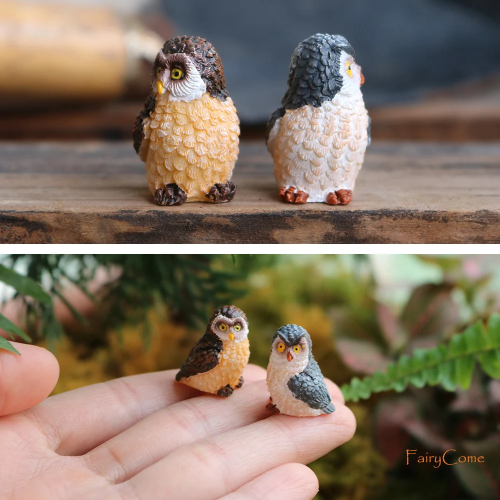 Resin Miniature Animals Fairy Garden Mini Forest Farm Animal Realistic Micro Tiny Animals Figurines Squirrel Chicken Bunny Set