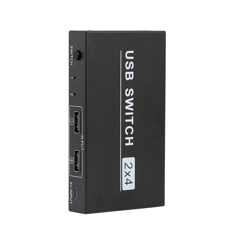 Usb коммутатор 2X4 периферийный коммутатор 2 компьютера обмена 4 Usb устройства Usb2.0 концентратор для мыши/U диск/клавиатура/камера/принтер с 2