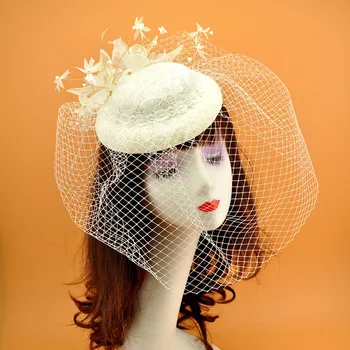 

Wedding Bridal Hats White bridcage veil party hair accessories Fascinators headpiece party Hat wedding accessories