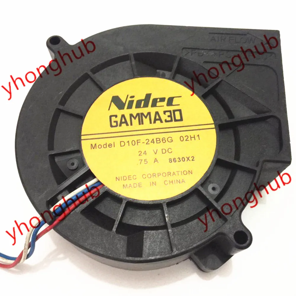 Nidec D10F-24B6G 02H1 сервер проектор охлаждающий вентилятор DC 24V 0.75A 97x97x33 мм 3 провода