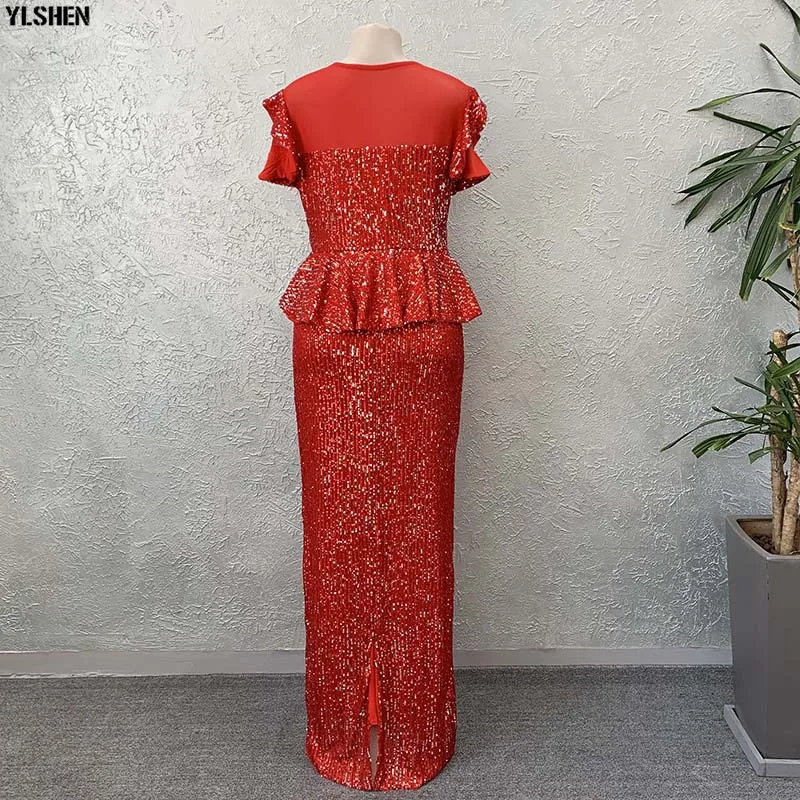 New African Dresses for Women Dashiki Super Elastic Sequins Long Africa Dress African Clothes Robe Africaine Vetement Femme 2019 12