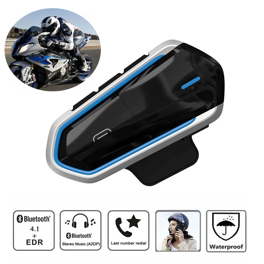 Wasserdichte Motorrad Helm Gegensprechanlagen für Helm Motor Intercom Bluetooth Intercom Motor Sprech Kopfhörer FM Radio Wasserdichte Motorrad Helm Gegensprechanlagen für Helm Motor Intercom Bluetooth Intercom Motor Sprech Kopfhörer FM Radio