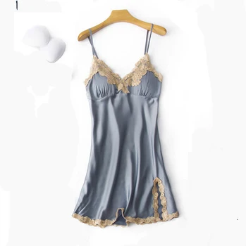 

Sexy Nightdress Women Sleepwear V-Neck Gown Suspender Top Short Pants Pajamas Sleeveless Nightgown Sleepshirt Summer Robe Pyjama