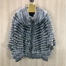 Aliexpress - 2021 silver fox fur coat knitted fox fur coat raccoon fur clothing real fox fur knitted coat