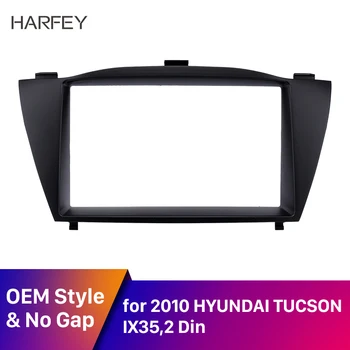 

Harfey Stunning 2 Din Car Radio Fascia for 2010 HYUNDAI TUCSON IX35 Install Frame DVD Panel Stereo Interface No GAP Trim Kit