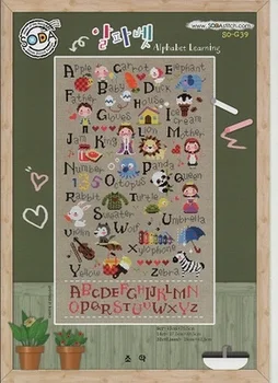 

GG Gold Collection Counted Cross Stitch Kit Cross stitch RS cotton with cross stitch no print SODA G39 Alphabet
