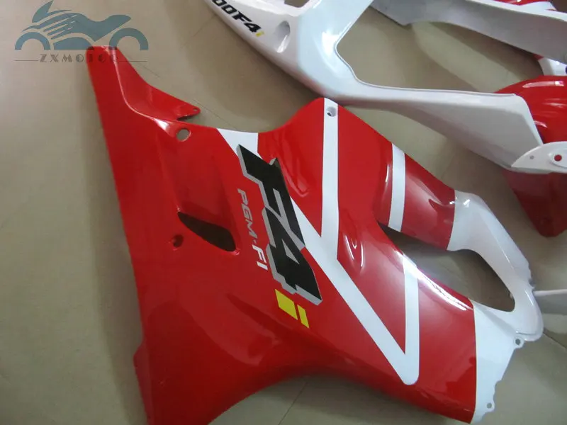 Пользовательские новые инжекторный комплект Подходит для Honda CBR 600F4i 2001 2002 2003 CBR600F4i 01 02 03 белые, красные Обтекатели комплекты деталей HT30