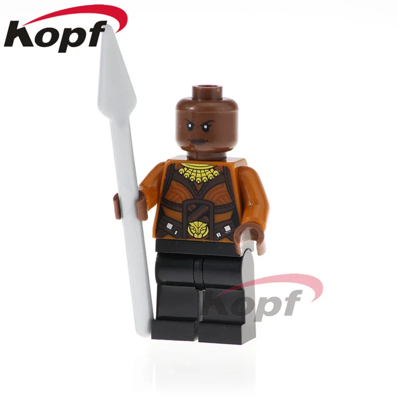Super Heroes Single Sale Okoye Figures Erik Killmonger Black Panther Corvus Glaive Building Blocks Children Gift Toys XH 805
