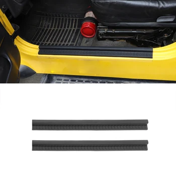 

Door Sill Scuff Plates Car Door Sill Protector Plant for Jeep Wrangler TJ 1997-2006 Car Interior Accessory Rubber Black Styling