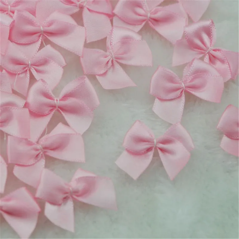Satin Ribbon Flowers Bows 100pcs Gift Craft Wedding Decoration