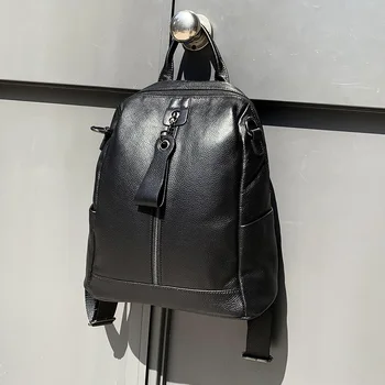 

Head layer cowhide backpacks new backpacks Korean version of leisure bag for women