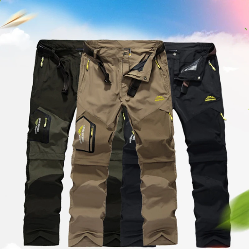 

Men's Quick Dry Detachable Hiking Pants Camping Trekking Fishing Shorts Breathable Outdoor Trekking Trousers Plus Size Dropshipp