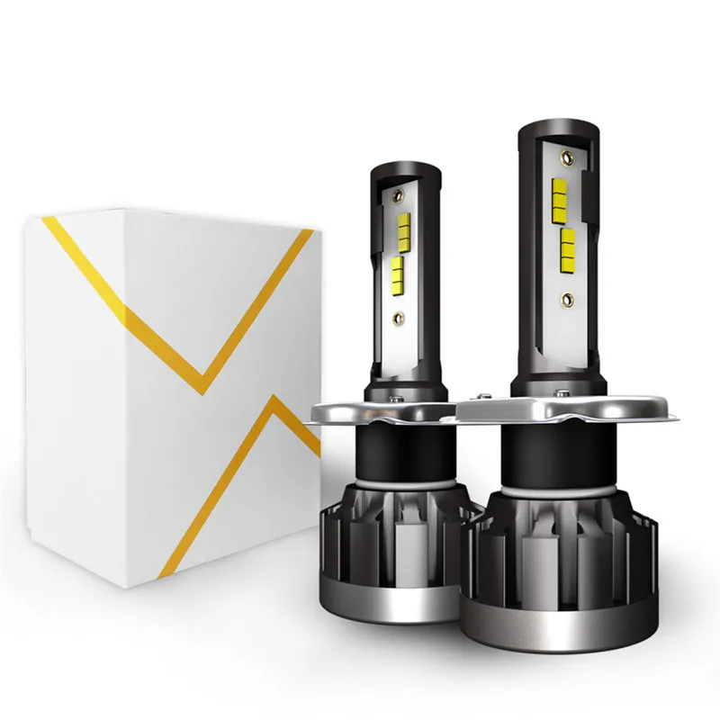 CYNBHH - Mini Led Canbus Y6 H4 Superbrillante Con Lente LED 90W, Faro