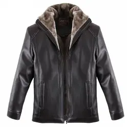 Модные брендовые мужские Куртки из искусственной кожи зимние новые мужские удобные мужские ветрозащитные теплые утолщенные плюс