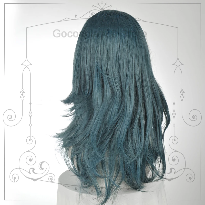 2 Colors Fire Emblem ThreeHouses Byleth Wig Female Blue Green Long Cosplay Hair Curly Curls Synthetic Women Comiket Role Play