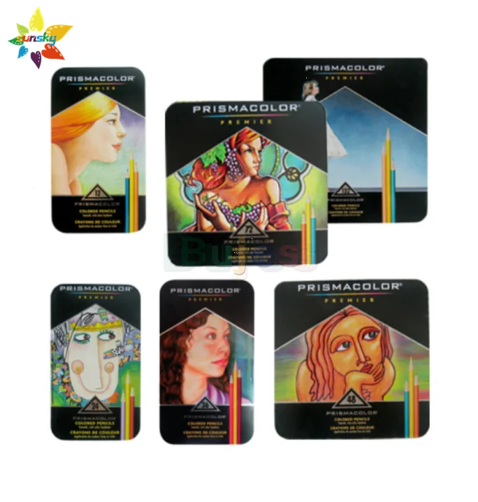 Prismacolor Premier 72/120/180 Color Professional Oil Pencils Set Tin Box Wood Sketching Colored Pencil For School Art | Канцтовары для