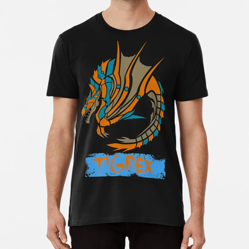 Круговой рев Wyvern футболка и игроманов костюм Монстер Хантер для tigrex| |