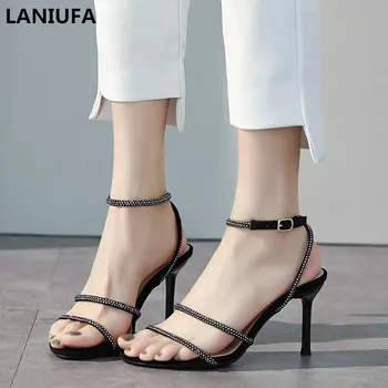 

fashion Rhinestone Women shoes Sandals women Gladiator Peep Toe platform Stiletto thin heel dress shoes women shoes mujer Y004