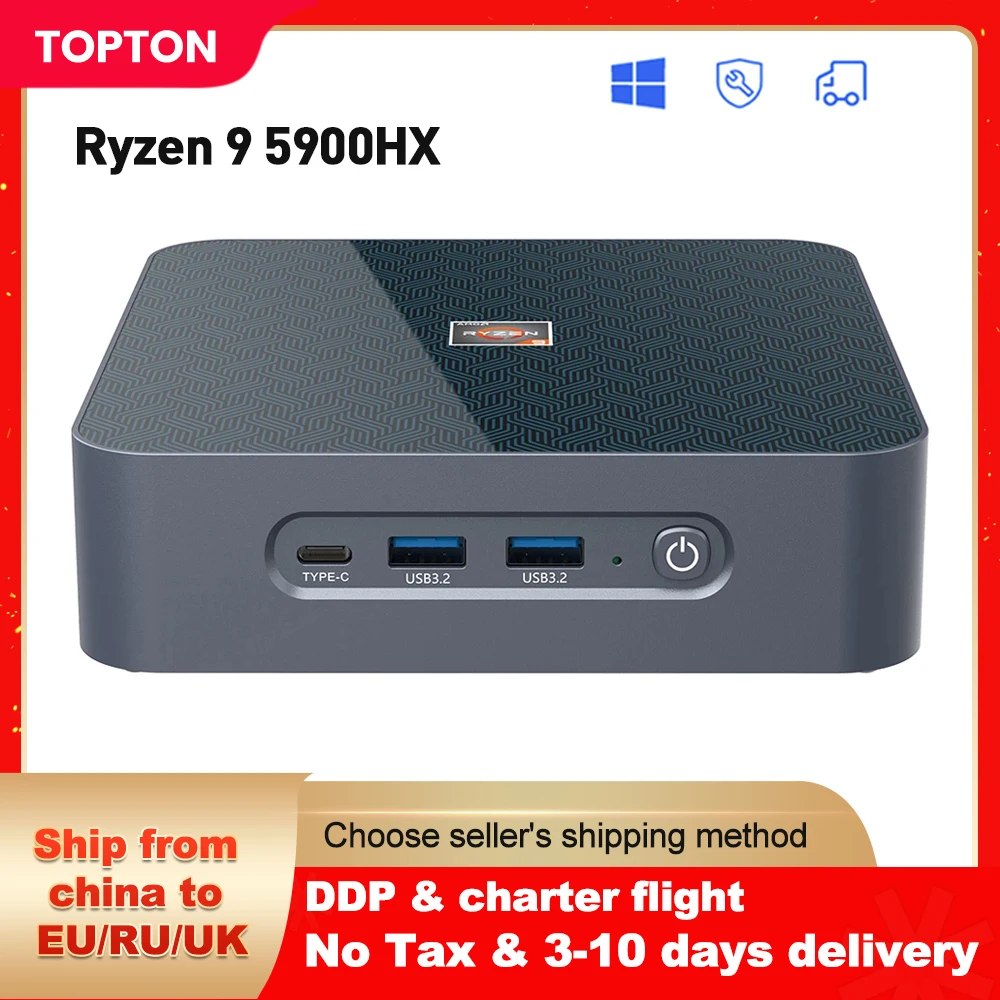 Buy AMD Ryzen Mini PC Ryzen 9 5900HX 7 PRO 5850U Windows 11 Dual LAN