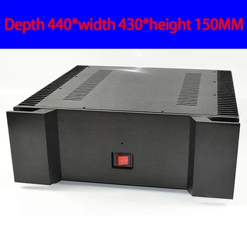

KYYSLB 440*430*150MM All Aluminum Alloy Class A Amplifier Chassis Box House DIY Enclosure with Feet Screws Amplifier Case Shell
