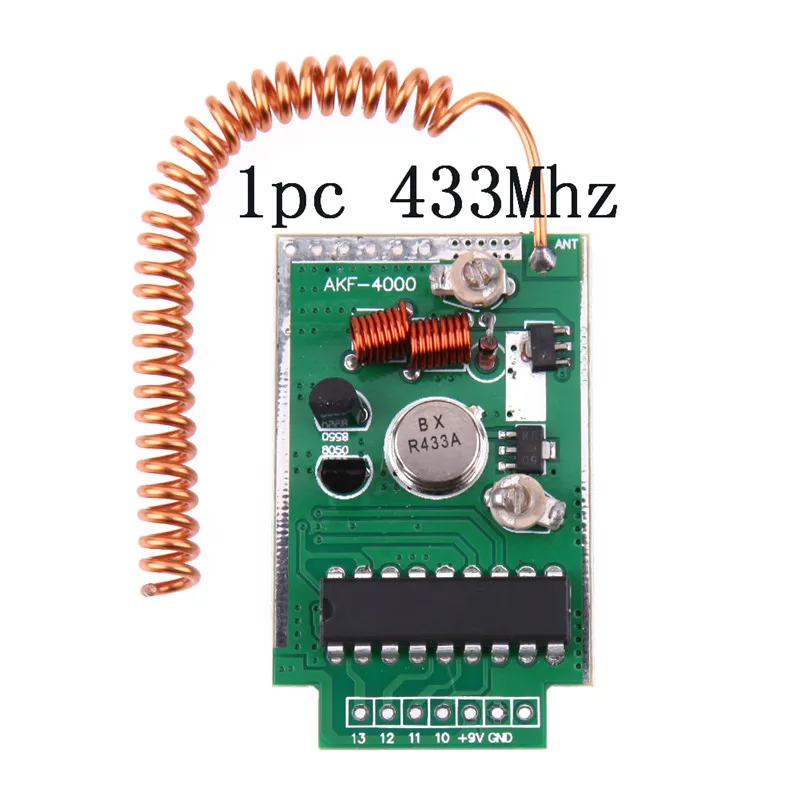 1pc 433Mhz Большой Мощность DC 9V RF 315/390/433 МГц Беспроводной дистанционного Управление передающий модуль для Arduino ARM Старт расстояние 4000 метров - Цвет: 1pc 433Mhz