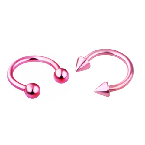 Cone Spike Horseshoe Circular Septum Nose Ring Surgical Steel Nipple Hoops Nose Lips Eyebrow Ear Piercing Body Jewelry