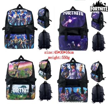 

New Fortnites Backpack Kids School Bag Women Bag Teenagers Schoolbag Student Waterproof Travel Sport Backpack Fortress Night Bag