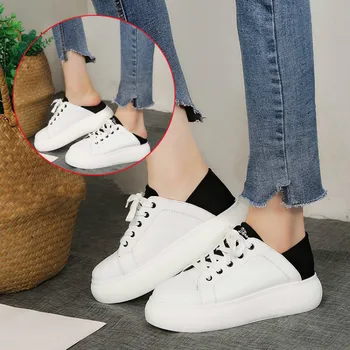 

Female Flat Shoes New Spring Autumn Women Vulcanized Women's Shoes White female Sneakers Zapatillas Mujer E15-99